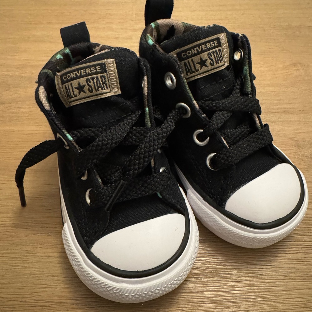 Converse Black Canvas Baby Sneakers